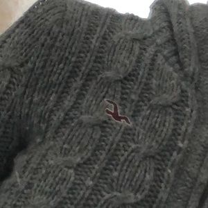 Grey Hollister sweater jacket